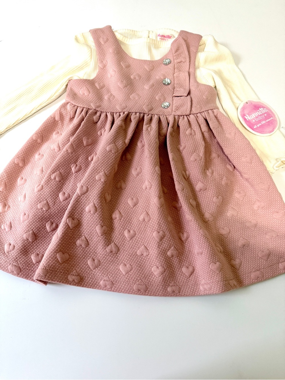 Nannette 2 Piece Jumper Dress And Long Sleeve Shirt Size 18 Months New
